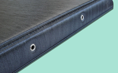 Header with eyelet provision for cord handle