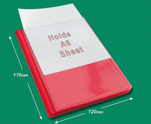 display folder a6 folders pocket insert