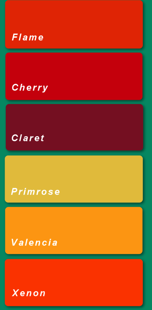 Standard Stock Reds, Yellows & Orange Vinyls